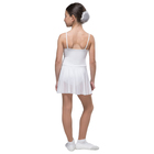 Костюм гимнастический "Адажио", на бретелях, юбка-сетка, размер 30, цвет белый - Фото 2