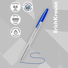 Набор ручек шариковых 4 штуки ErichKrause R-301, узел 1.0 мм, чернила синие, длина линии письма 2000 метров, европодвес 1380940 - фото 13336455