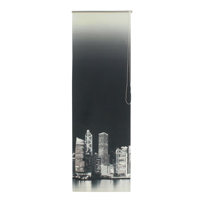 Штора рулонная «Сити», 140 ×175 см, цвет чёрно-белый