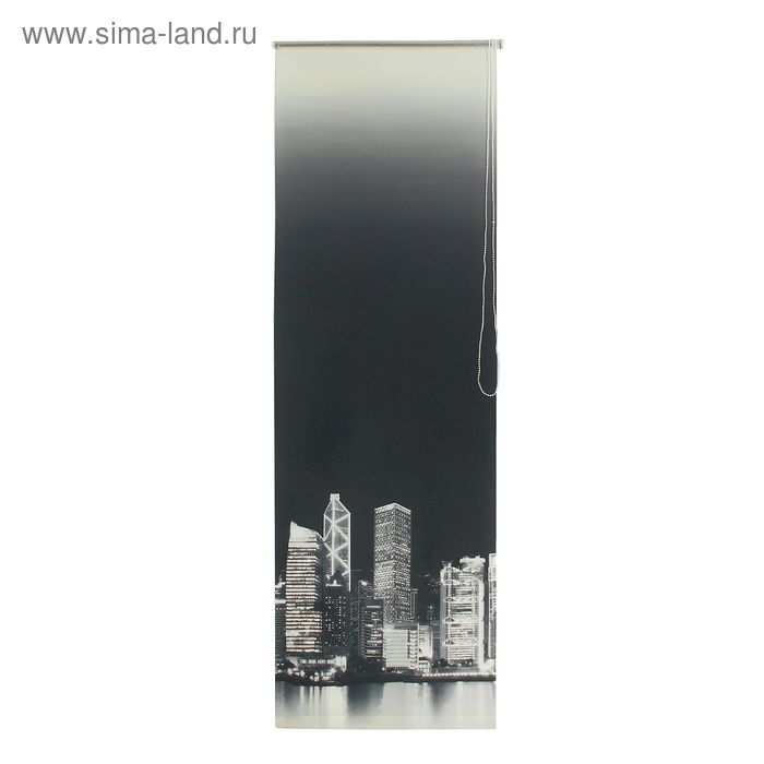 Штора рулонная «Сити», 140 ×175 см, цвет чёрно-белый - Фото 1