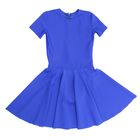 Рейтинговое платье, с коротким рукавом, юбка-солнце, размер 30, цвет синий - Фото 2