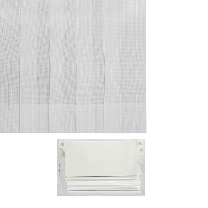 Комплект ламелей для вертикальных жалюзи «Лайн», 5 шт, 180 см, цвет белый - Фото 1