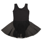 Костюм гимнастический "Репетиция", на лямке, юбка-сетка, размер 32, цвет чёрный - Фото 4