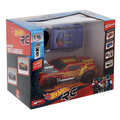 Машина на радиоуправлении Hot Wheels 2 в 1 с дополнительным корпусом 1/16 свет, с 3 лет 63256   1426