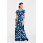 Платье женское, цвет тёмно-синий/цветочный принт, размер 50 - Фото 1