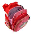 Рюкзак каркасный Hummingbird 32*27*18 + мешок для обуви, для девочки, "Собачка", красный/розовый ТК3 - Фото 8