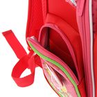 Рюкзак каркасный Hummingbird 32*27*18 + мешок для обуви, для девочки, "Собачка", красный/розовый ТК3 - Фото 3