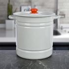 Мантоварка - позница эмалированная, 12 л, 4 вставки, цилиндрическая, цвет белый - Фото 2