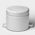 Мантоварка - позница, 9 л, 3 вставки, эмалированная, цилиндрическая, белая - Фото 4