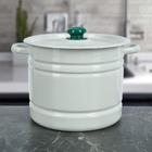 Мантоварка - позница, 9 л, 3 вставки, эмалированная, цилиндрическая, белая - Фото 9