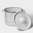 Мантоварка - позница, 9 л, 3 вставки, эмалированная, цилиндрическая, белая - Фото 6