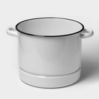 Мантоварка - позница, 9 л, 3 вставки, эмалированная, цилиндрическая, белая - Фото 7