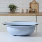 Таз эмалированный, 16 л, 49×15 см, голубой - Фото 1