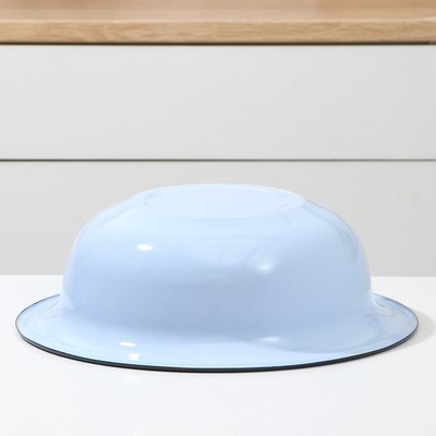 Таз для бани эмалированный, 7 л, 39×12 см, цвет голубой