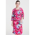 Платье женское, цвет бордовый/цветочный принт, размер 58 - Фото 2