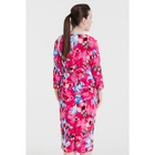 Платье женское, цвет бордовый/цветочный принт, размер 58 - Фото 4