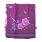 Рюкзак каркасный Hummingbird TK 37 х 32 х 18 см, мешок, для девочки, «Цветы», фиолетовый/сиреневый - Фото 7