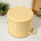 Кастрюля эмалированная, 9 л, d=25 см, цилиндрическая, цвет бежевый - Фото 4