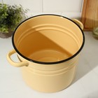 Кастрюля эмалированная, 9 л, d=25 см, цилиндрическая, цвет бежевый - Фото 5