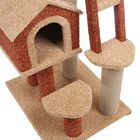Комплекс "Вышка" с домиком на ножках, лестницей и лежанкой, 50 х 60 х 100 см микс цветов - Фото 4