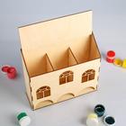 Чайный домик «Низкий», 3 секции, заготовка для творчества, 25×8×23 см - Фото 3