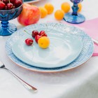 Тарелка керамическая обеденная Доляна «Пастель», d=26 см, цвет голубой - Фото 7