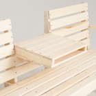 Скамейка, 160×60×90см, из липы, с выдвижным столиком, "Добропаровъ" - Фото 4
