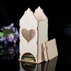 Чайный домик «Сердечко», дерево, заготовка для творчества, 9×9×22 см - Фото 4