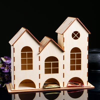 Чайный домик «Трио», 3 секции разной высоты, 31×13×25 см, заготовка для творчества