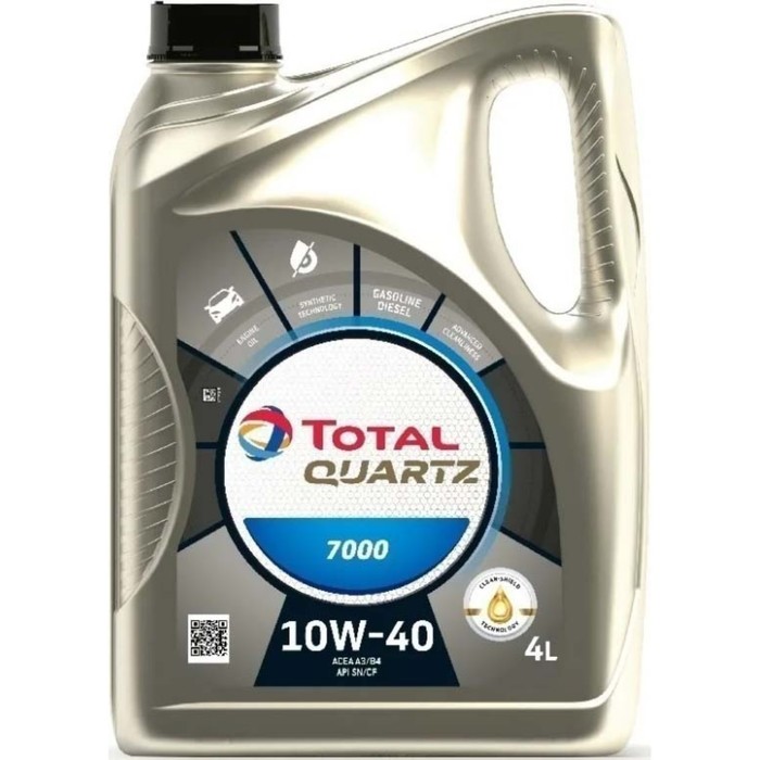 Масло моторное Total Quartz 7000 10W-40, 4 л - Фото 1