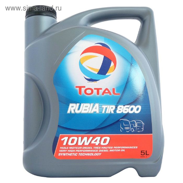 Масло моторное Total RUBIA TIR 8600 10W-40, 5 л - Фото 1