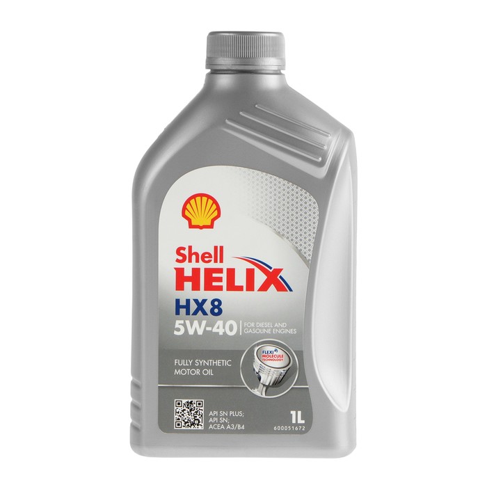 Масло моторное Shell Helix HX8 5W-40, синтетическое, 1 л 550040424 - Фото 1