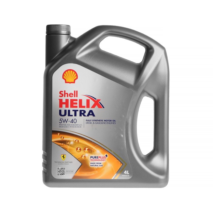 Масло моторное Shell Helix Ultra 5W-40, 4 л 550040755 - Фото 1
