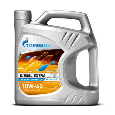 Масло моторное Gazpromneft Diesel Extra 10W-40, API CF-4, API SG, полусинтетическое, 4 л