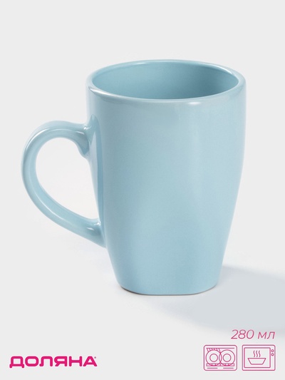 Кружка Доляна «Пастель», 280 мл, керамика, голубая