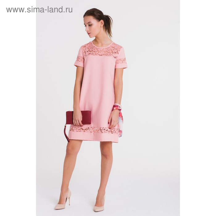 Платье, размер 46, рост 164 см, цвет розовый (арт. 4772а) - Фото 1