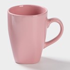 Кружка керамическая Доляна «Пастель», 280 мл, цвет розовый - Фото 1