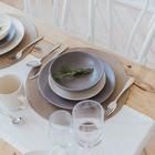 Тарелка керамическая десертная Доляна «Пастель», d=19 см, цвет серо-коричневый - фото 4175466