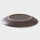 Тарелка керамическая десертная Доляна «Пастель», d=19 см, цвет серо-коричневый - фото 4175463