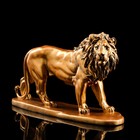 Статуэтка "Идущий лев", бронзовый цвет, 27 см - Фото 1
