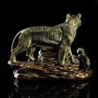 Статуэтка "Тигр семья", бронзовый цвет, 27 см - Фото 3