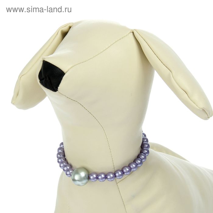 Ожерелье для животных с пластиковыми бусинами, обхват шеи 16 см - Фото 1