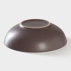 Тарелка керамическая суповая Доляна «Пастель» 700 мл, d=18 см, цвет коричневый - фото 4622253