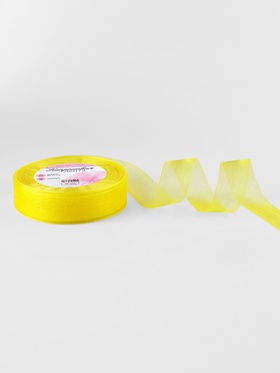 Лента капроновая, 20 мм, 20±1 м, лимонная, №143 (комплект 2 шт)