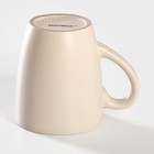 Кружка Доляна «Пастель. Крем-брюле», 360 мл, керамика, бежевая - Фото 3