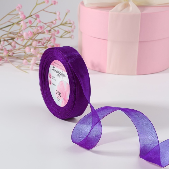 Лента капроновая, 20 мм, 20±1 м, фиолетовая №35