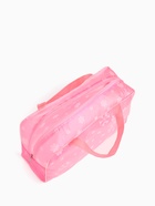 Косметичка - сумочка на молнии для бассейна, с ручками, с рисунком, розовая - Фото 2