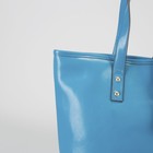 Сумка женская, отдел на молнии, наружный карман, цвет голубой - Фото 4