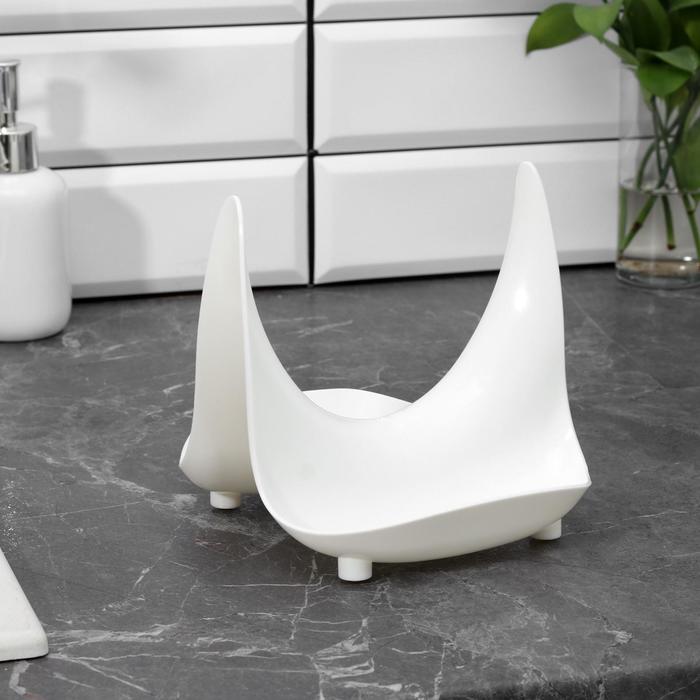 Подставка универсальная BEROSSI Rimi, 18×15×16 см, пластик, слоновая, кость - Фото 1