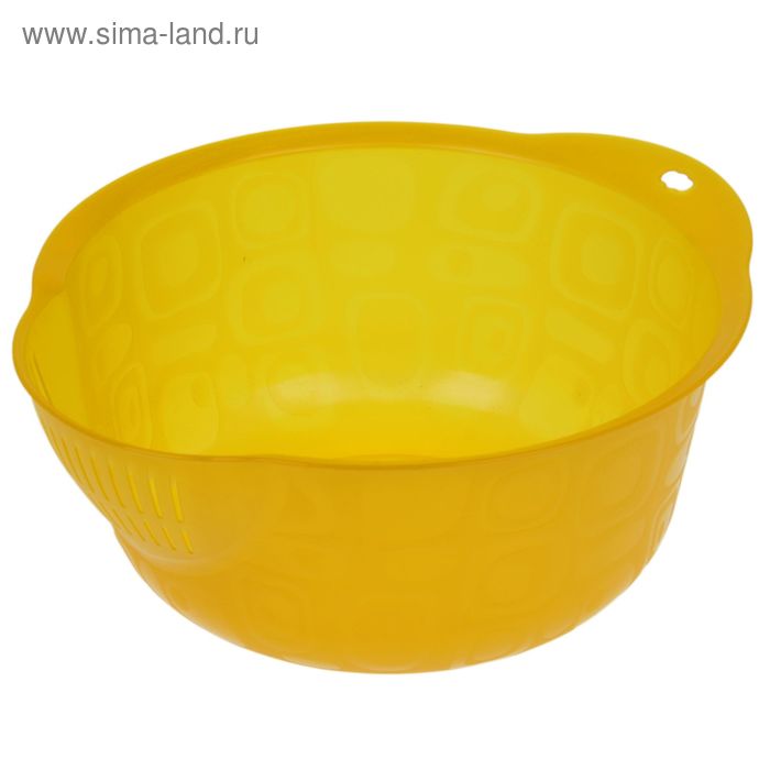 Дуршлаг кухонный, d=22 см, цвет жёлтый - Фото 1